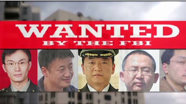 Imagen 4: Poster de los sospechosos chinos, miembros de APT1,más buscados del FBI