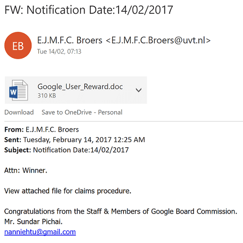 Before you open any attachments you need to check the sender and the email carefully. If you are at all suspicious – don't open it!